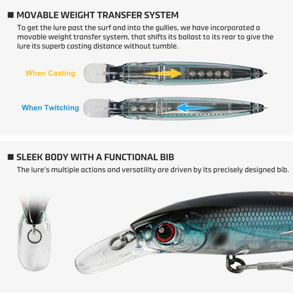 HookUpCo. Floating Jerkbait Lures for Bass Fishing - HookUpCo.