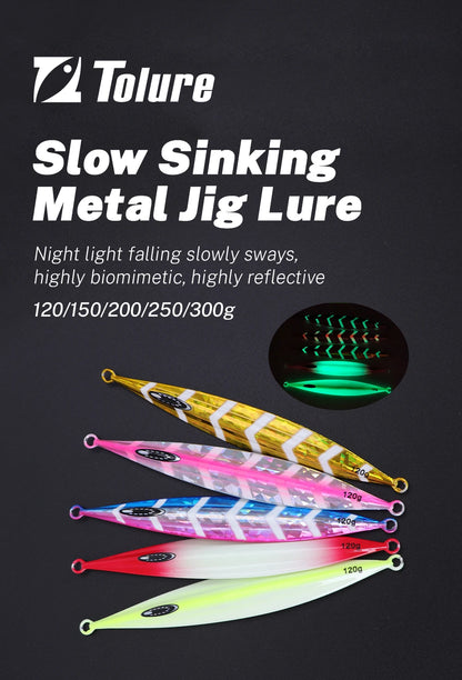 Slow Sinking Sway Jigs - Ocean Off-Shore Fishing Sway Metal Jigs