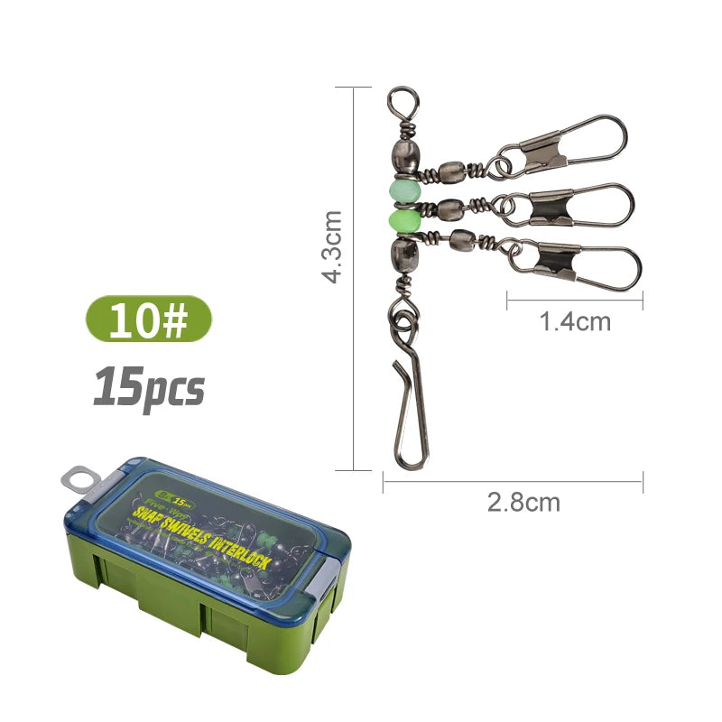 HookUpCo. Luminous Fishing Swivels for Tackle - HookUpCo.