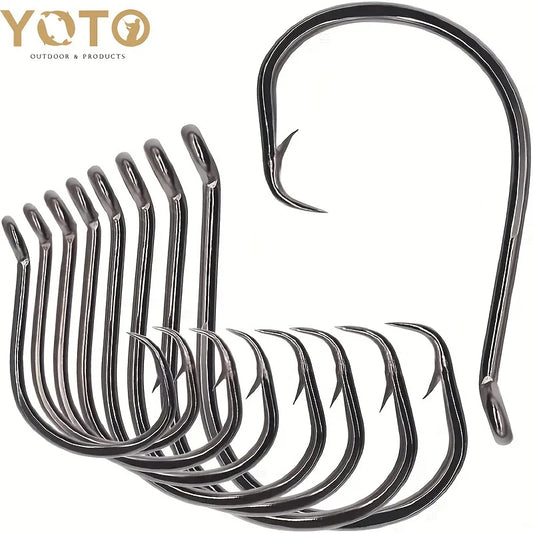 HookUpCo. 50 Premium Carbon Steel Octopus Circle Hooks