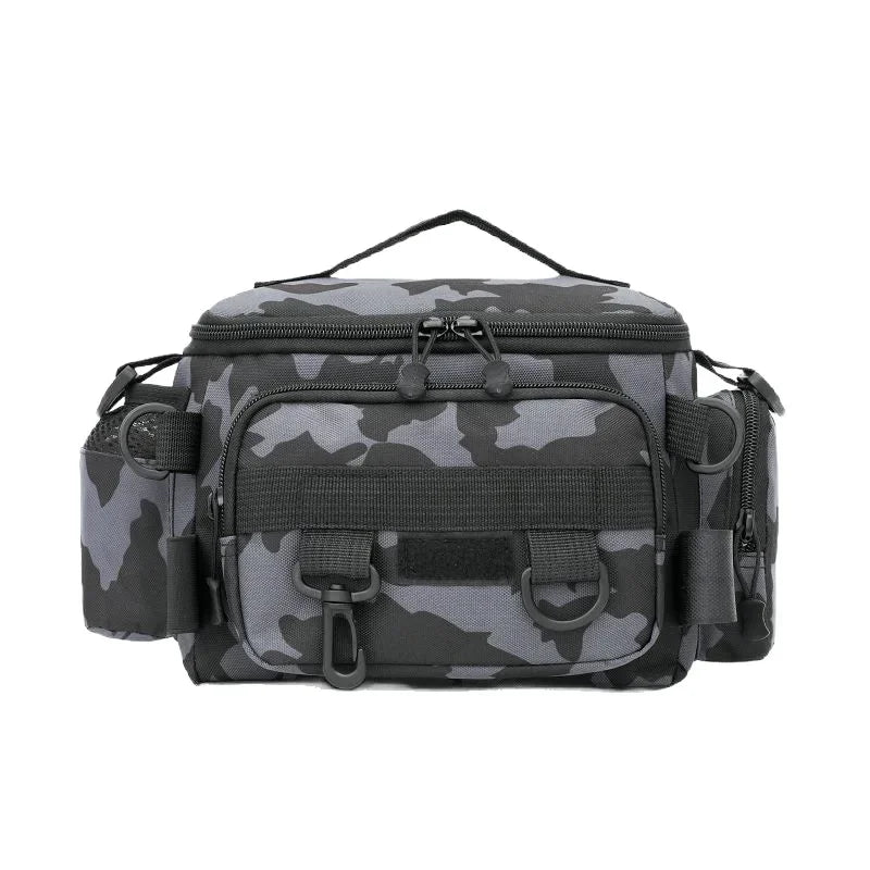 Durable Fishing Tackle Bag with Rod Holder