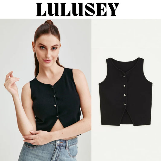 Office-Ready Ribbed Knit Vest for Layering and Travel