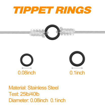 Stainless Steel Tippet Rings for Fly Fishing - HookUpCo.