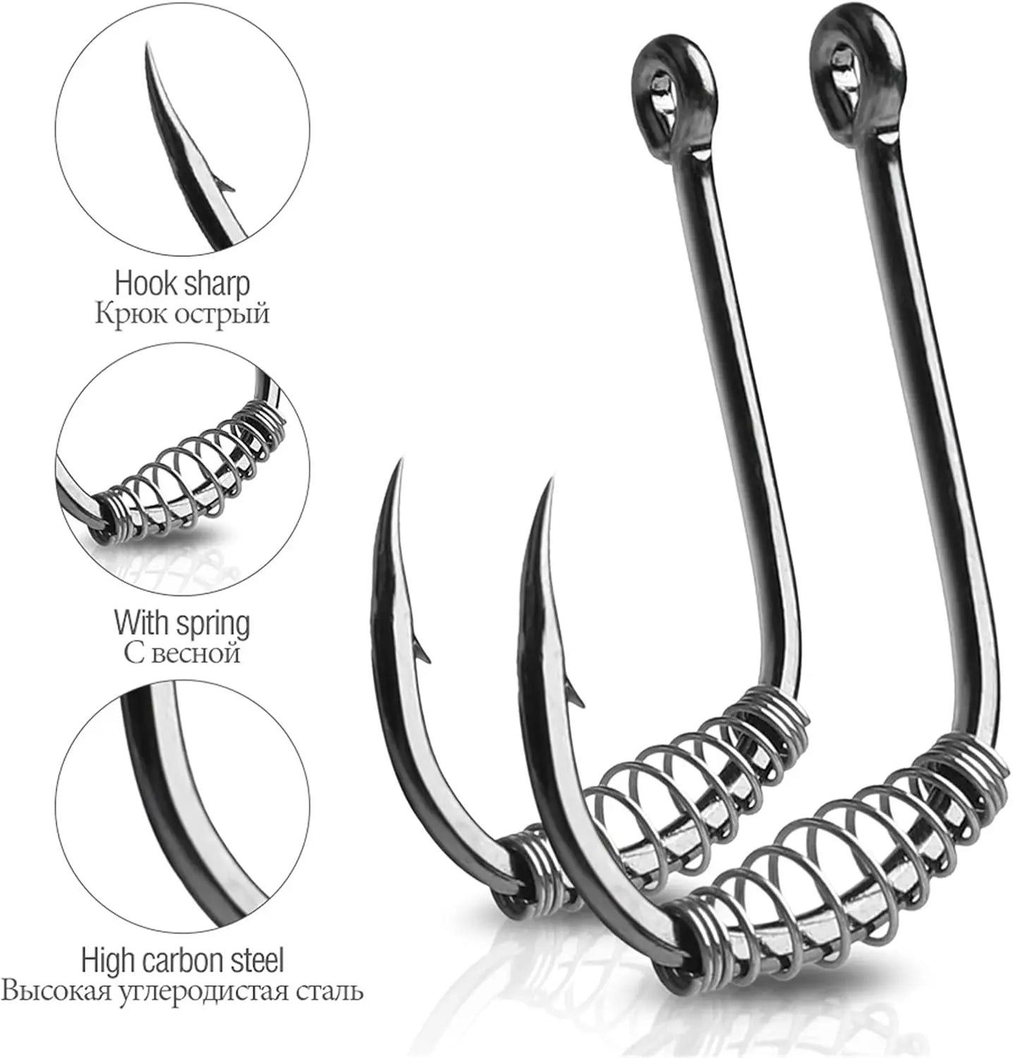 HookUpCo. High Carbon Steel Fishing Hooks Set - HookUpCo.