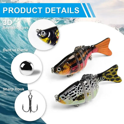 HookUpCo. 3PCS Lifelike Fishing Wobbler Set
