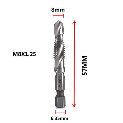 HookUpCo. Titanium Hex Shank Metric Tap Drill Bit Set