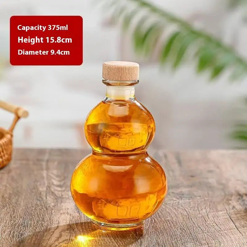 Elegant Borosilicate Glass Wine Bottle with Lid