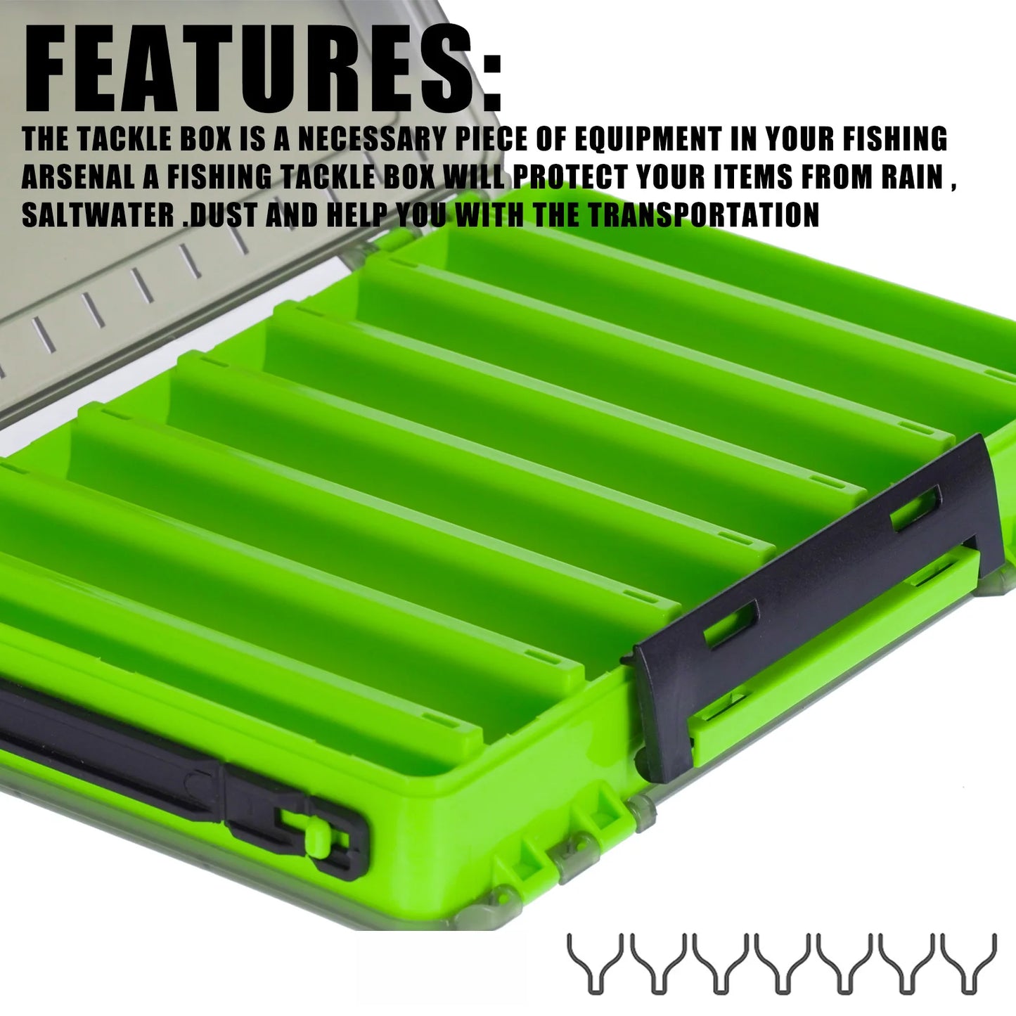 HookUpCo. Double-Sided Fishing Tackle Box - HookUpCo.