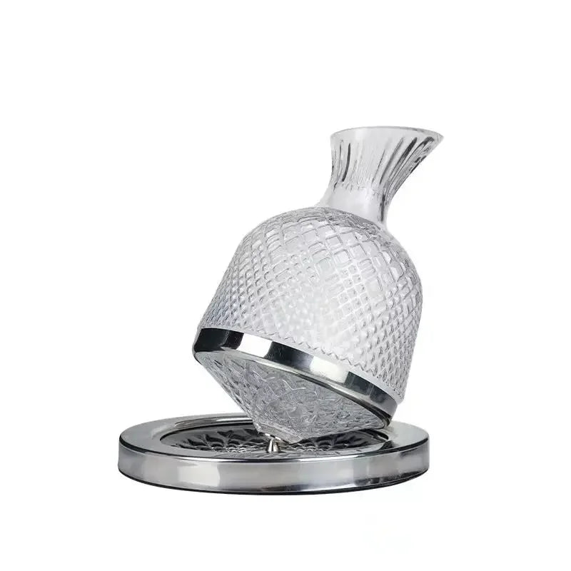 Elegant 360° Rotating Crystal Wine Decanter
