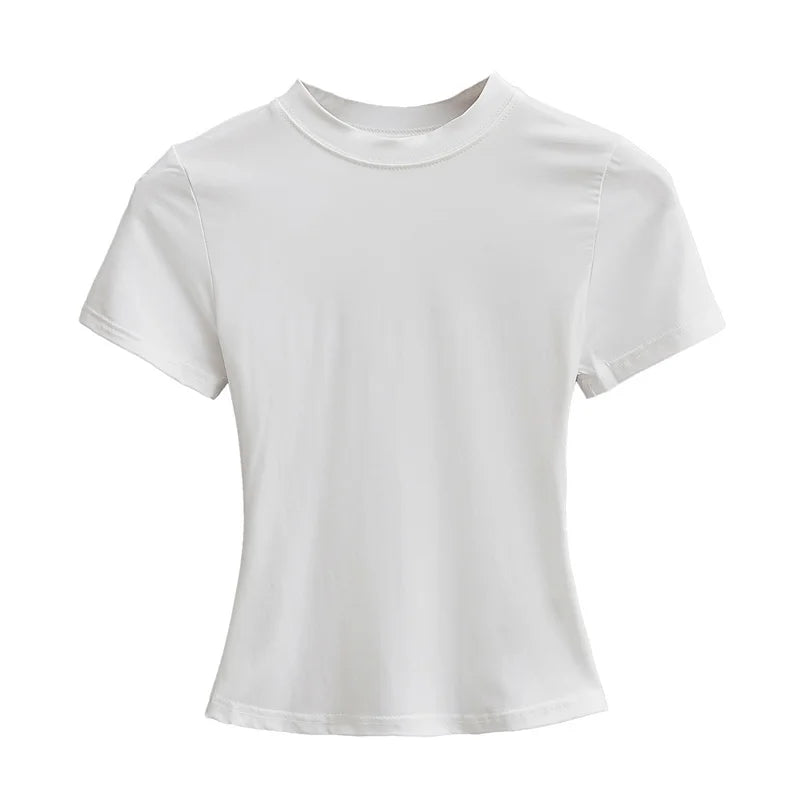 Stylish Slim Fit Casual T-Shirt for Women - Trendy Solid Color