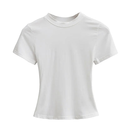 Stylish Slim Fit Casual T-Shirt for Women - Trendy Solid Color