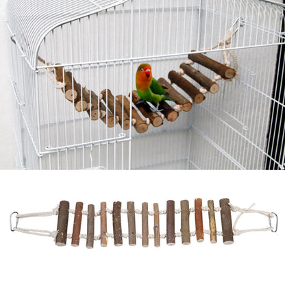 HookUpCo. Natural Wood Ladder Swing for Birds