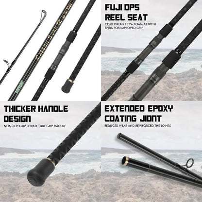 HookUpCo. Heavy-Duty Saltwater Fishing Rods - HookUpCo.