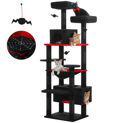 HookUpCo. Large Cat Tree with Hammock and Scratching Posts