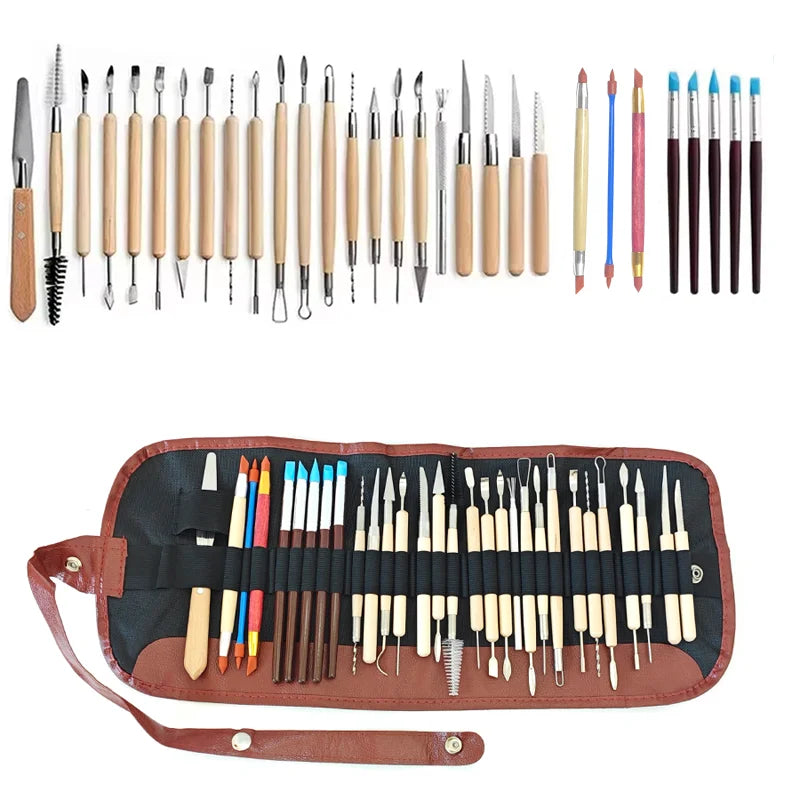 Pottery Clay Sculpting Tools Kits for Creative Artisans - Kits from 5 to 62 PCS.