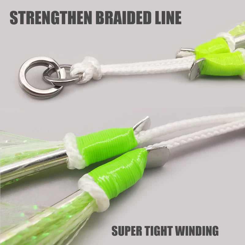 Glow Twin Assist Hooks for Sea Fishing - HookUpCo.