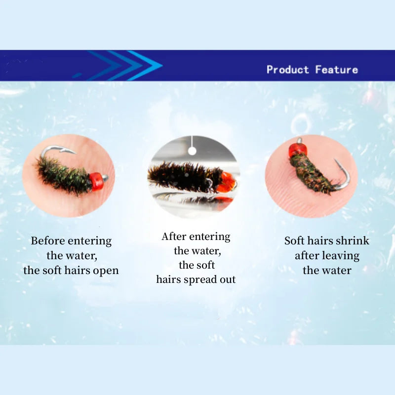 HookUpCo. Bionic Insect Lures 5PCS - HookUpCo.