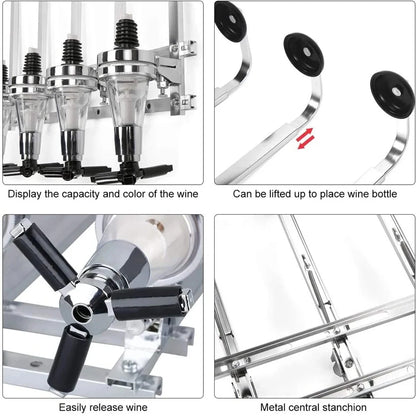 Wall-Mounted 6-Bottle Liquor Dispenser System