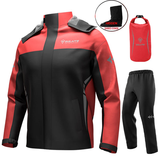 Waterproof Motorcycle Raincoat - Lightweight & Reflective Rain Gear