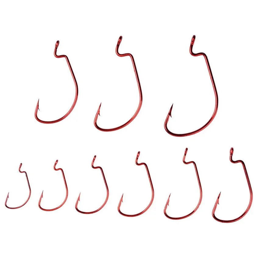 HookUpCo. 10-Piece Carbon Steel Fishing Hooks - HookUpCo.