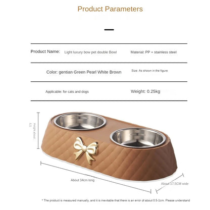 HookUpCo. Stylish Double Cat Dog Food Bowl