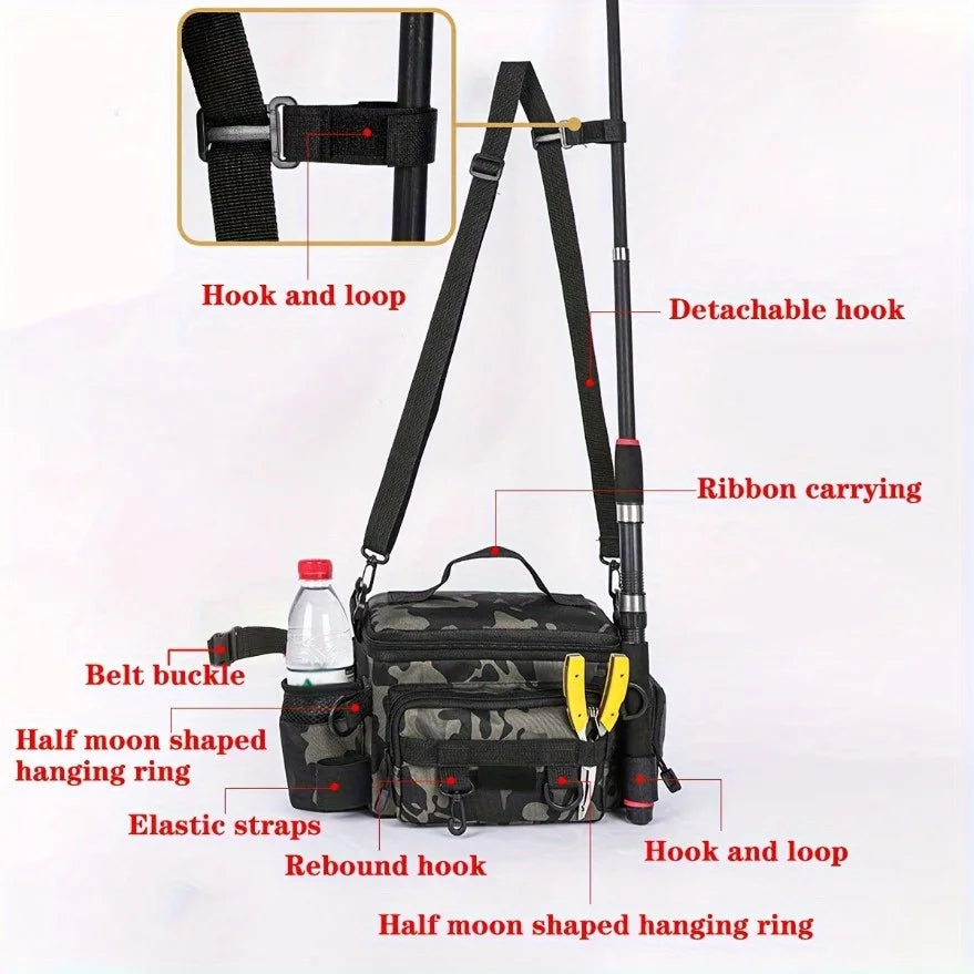 HookUpCo. Versatile Canvas Fishing Gear Bag - HookUpCo.