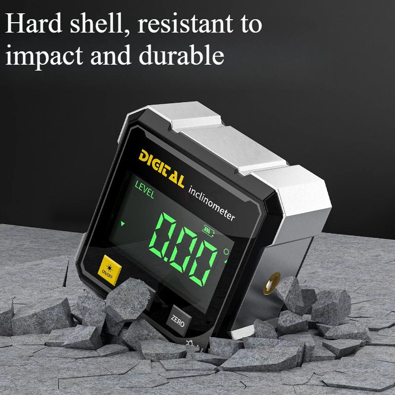 HookUpCo. 4-Sided Magnetic Laser Inclinometer for Precision