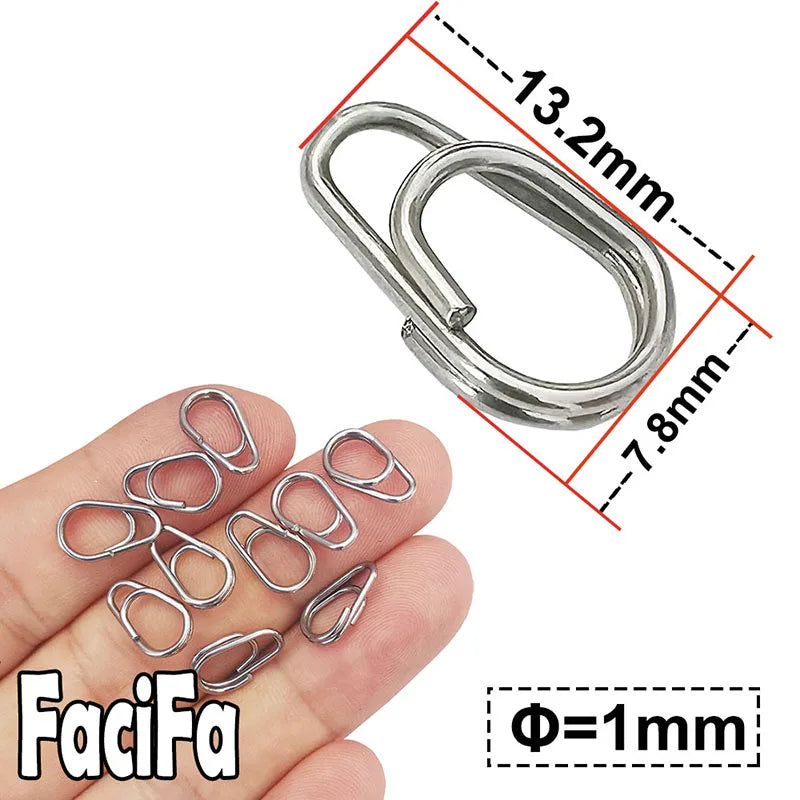 HookUpCo. Stainless Steel Fishing Split Rings 50pcs - HookUpCo.