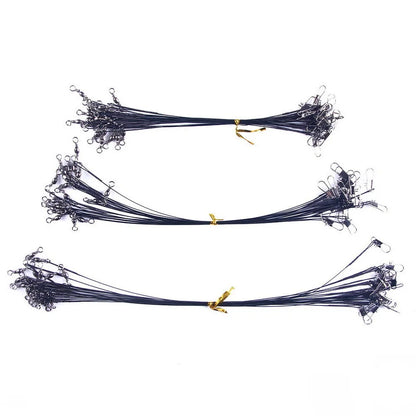 HookUpCo. Steel Fishing Leader with Swivel 30cm - HookUpCo.