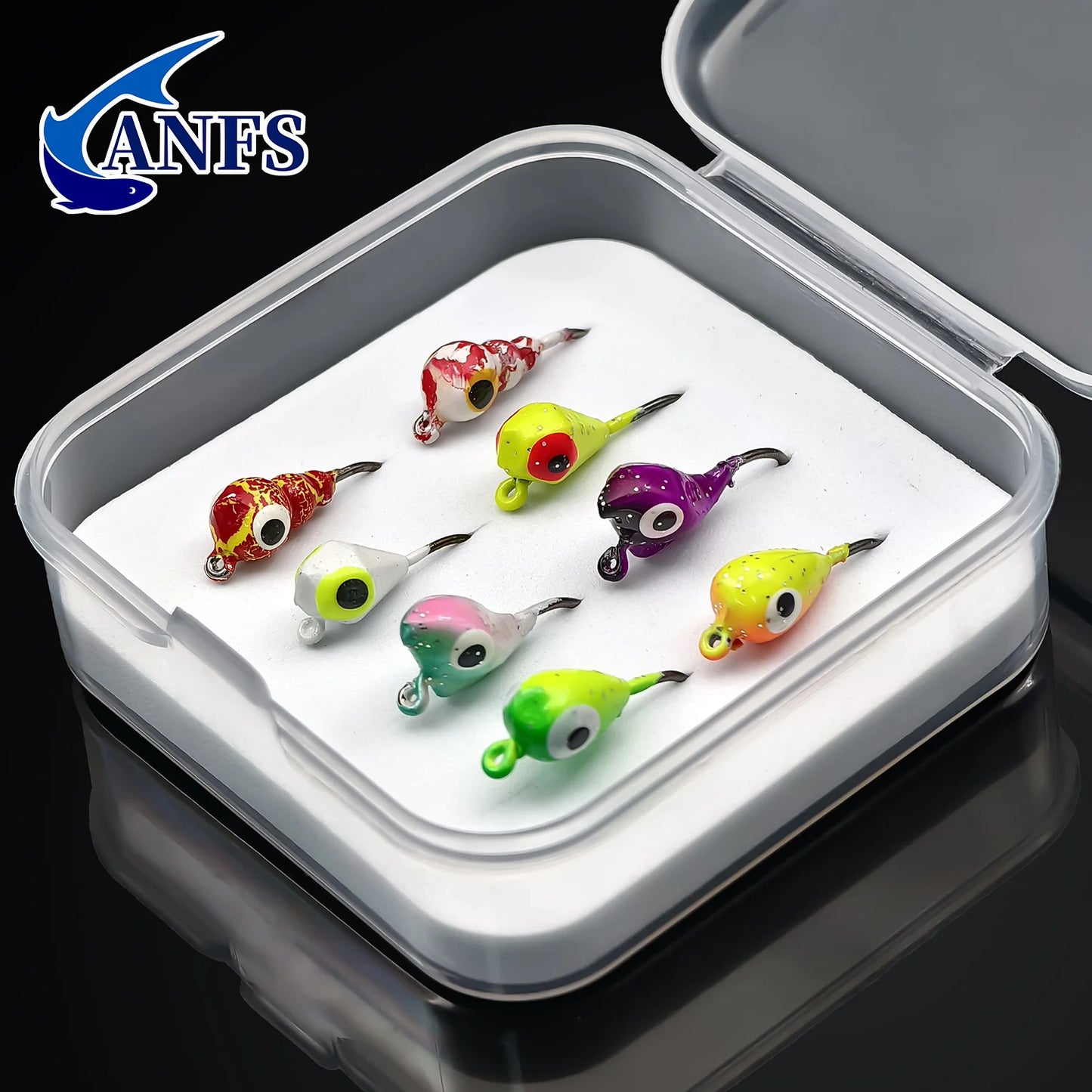 HookUpCo. Premium Ice Fishing Lure Kit, 8pcs