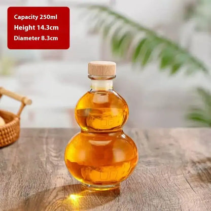 Elegant Borosilicate Glass Wine Bottle with Lid