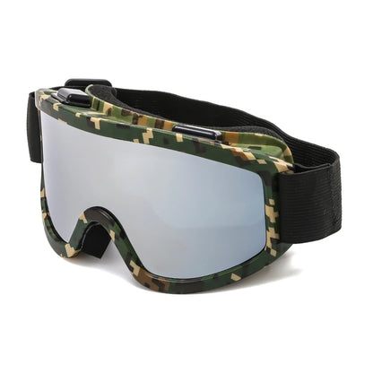 Large Frame Ski Goggles with Colorful Anti-Glare Lens