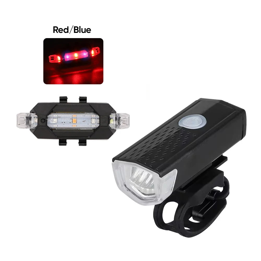 Rechargeable LED Bicycle Light Set for Safe Night Riding