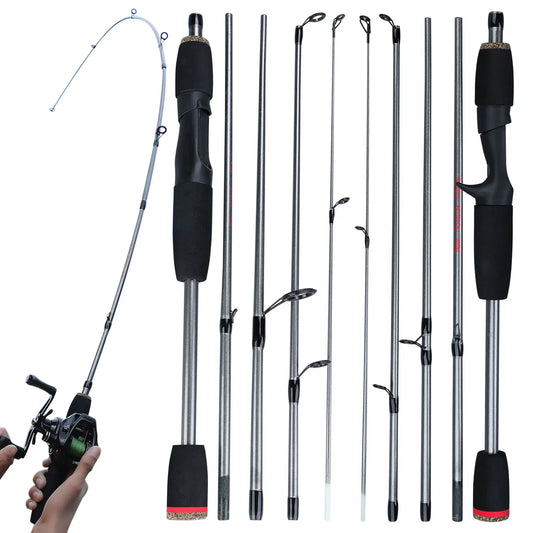 HookUpCo. 1.7m Spinning Fishing Rod for Travel - HookUpCo.