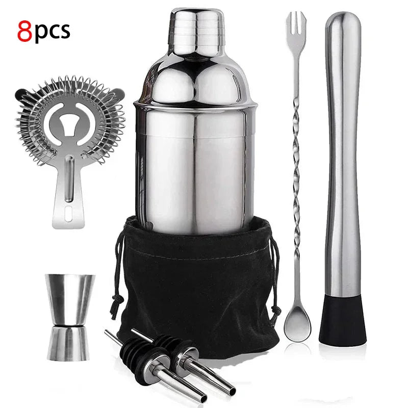 Stainless Steel Cocktail Shaker Set for Parties