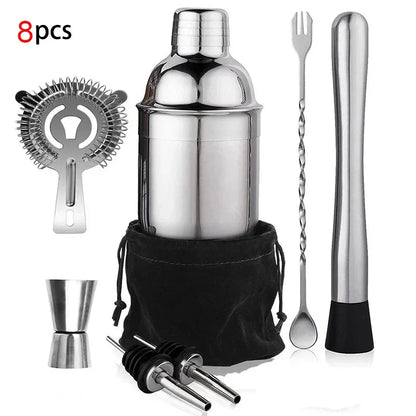 Stainless Steel Cocktail Shaker Set for Parties