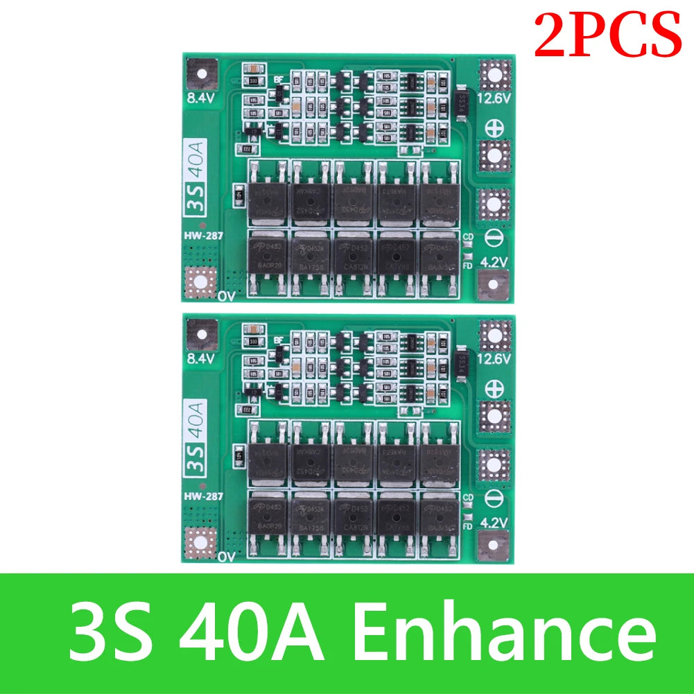 BMS 3S/4S 5A 10A 20A 25A 40A 60A Li-ion Lithium Battery Charger Protection Board 18650 For Drill Motor 12V with Enhance/Balance