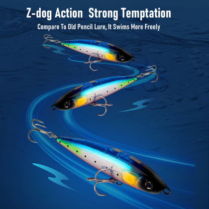 HookUpCo. Floating Pencil Lure for Saltwater Fishing - HookUpCo.