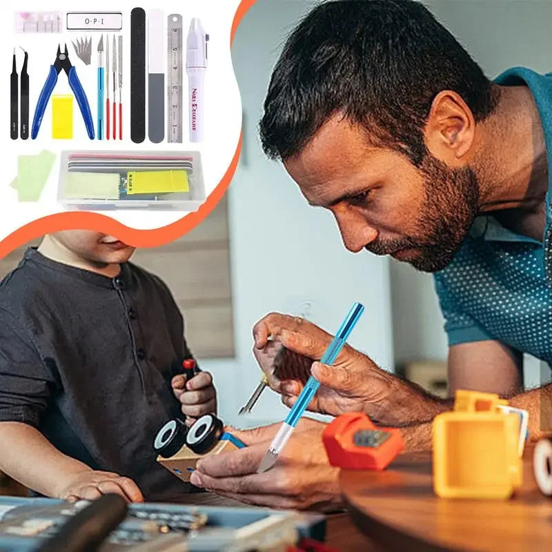 24-Piece Miniature Tool Kit for Model Building