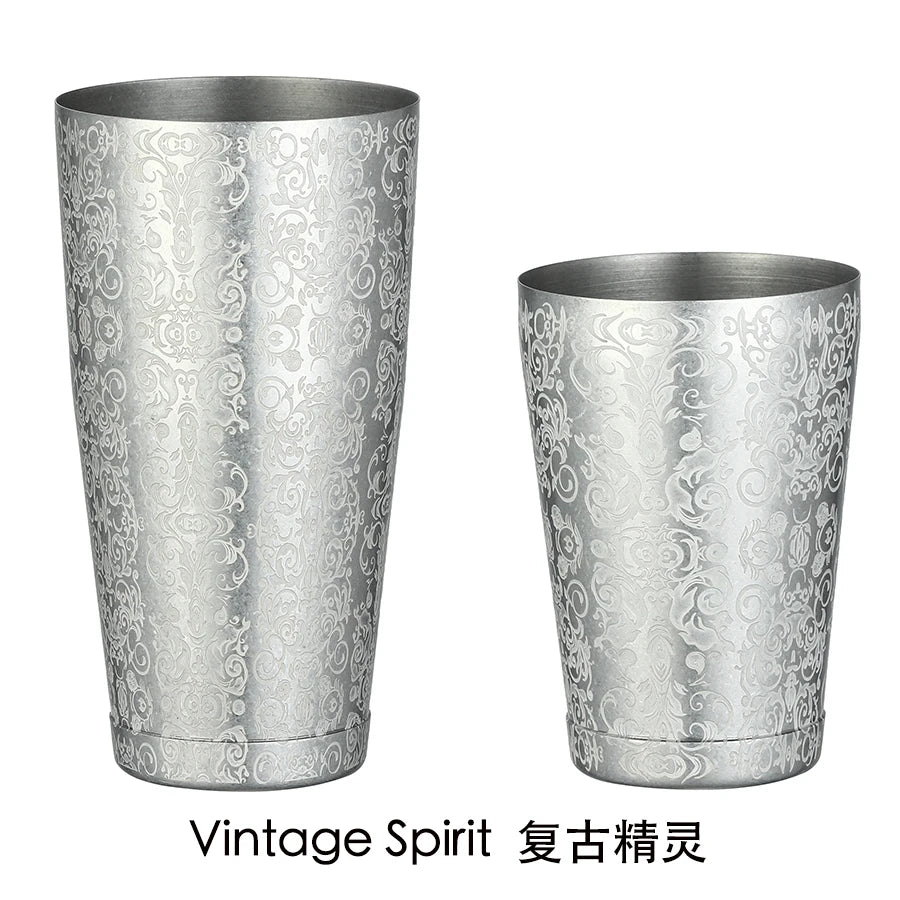 HookUpCo. Etched Pattern Cocktail Shaker Set