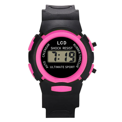Waterproof LED Sports Watch for Kids with Alarm and Date