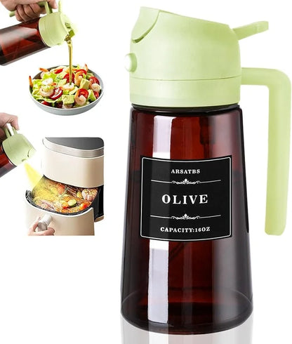 Leakproof 2-in-1 Olive Oil Dispenser & Sprayer - 16oz