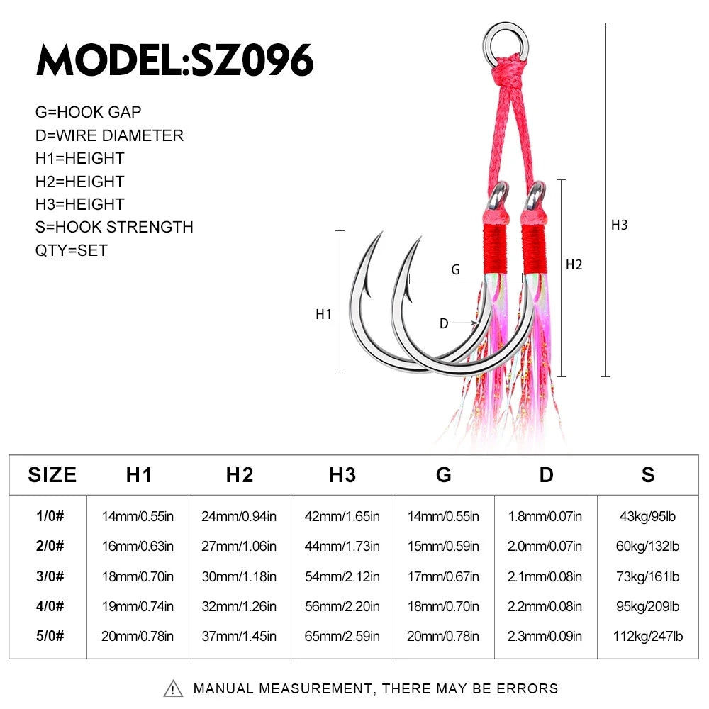High Carbon Steel Double Barbed Fishing Hooks