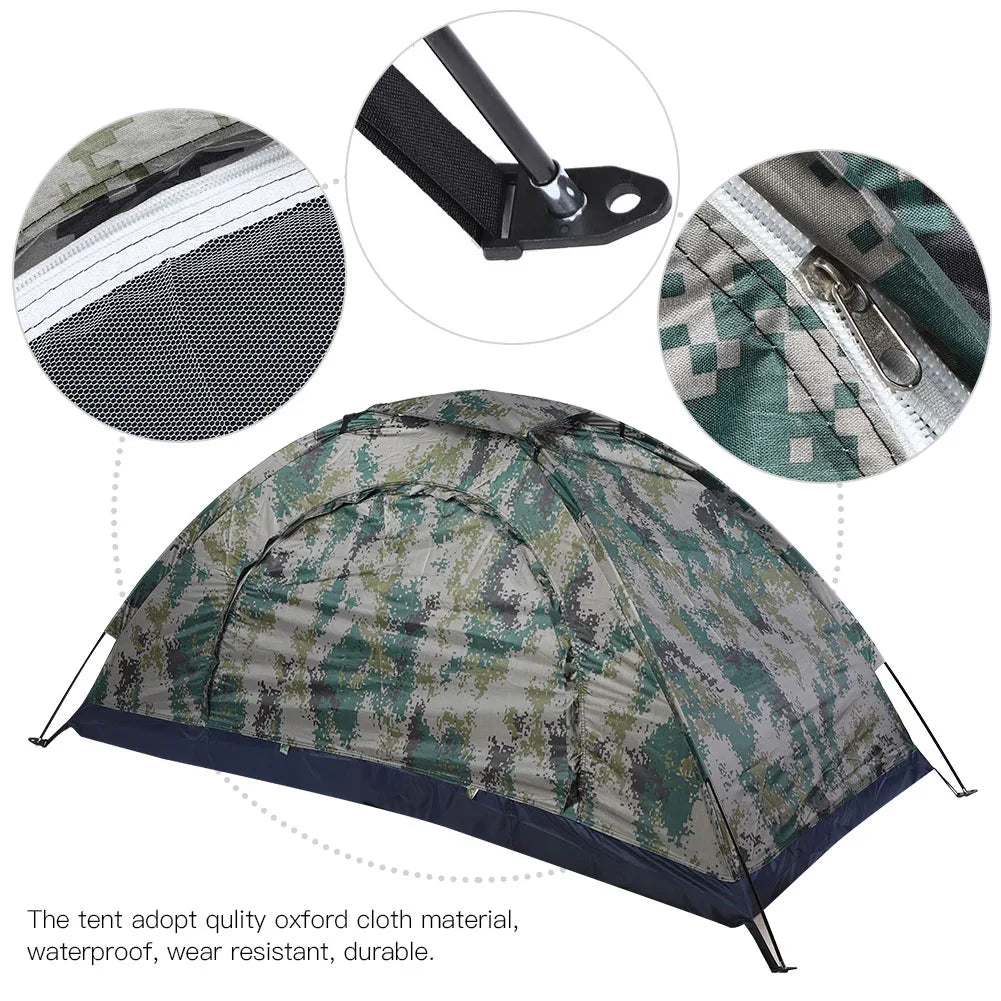 HookUpCo. Windproof Camouflage Camping Tent - HookUpCo.