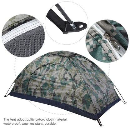 HookUpCo. Windproof Camouflage Camping Tent - HookUpCo.