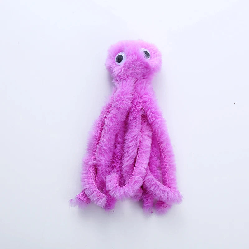 Interactive Plush Octopus Cat Toy for Teeth and Playtime