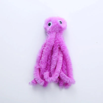 Interactive Plush Octopus Cat Toy for Teeth and Playtime