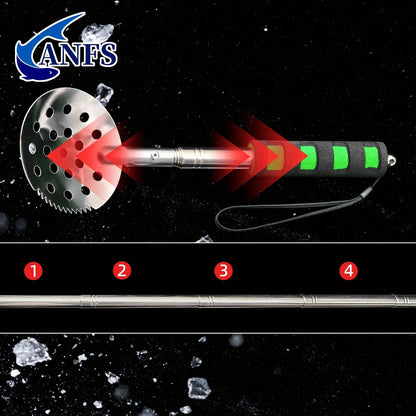 Retractable Ice Fishing Skimmer with Long Handle