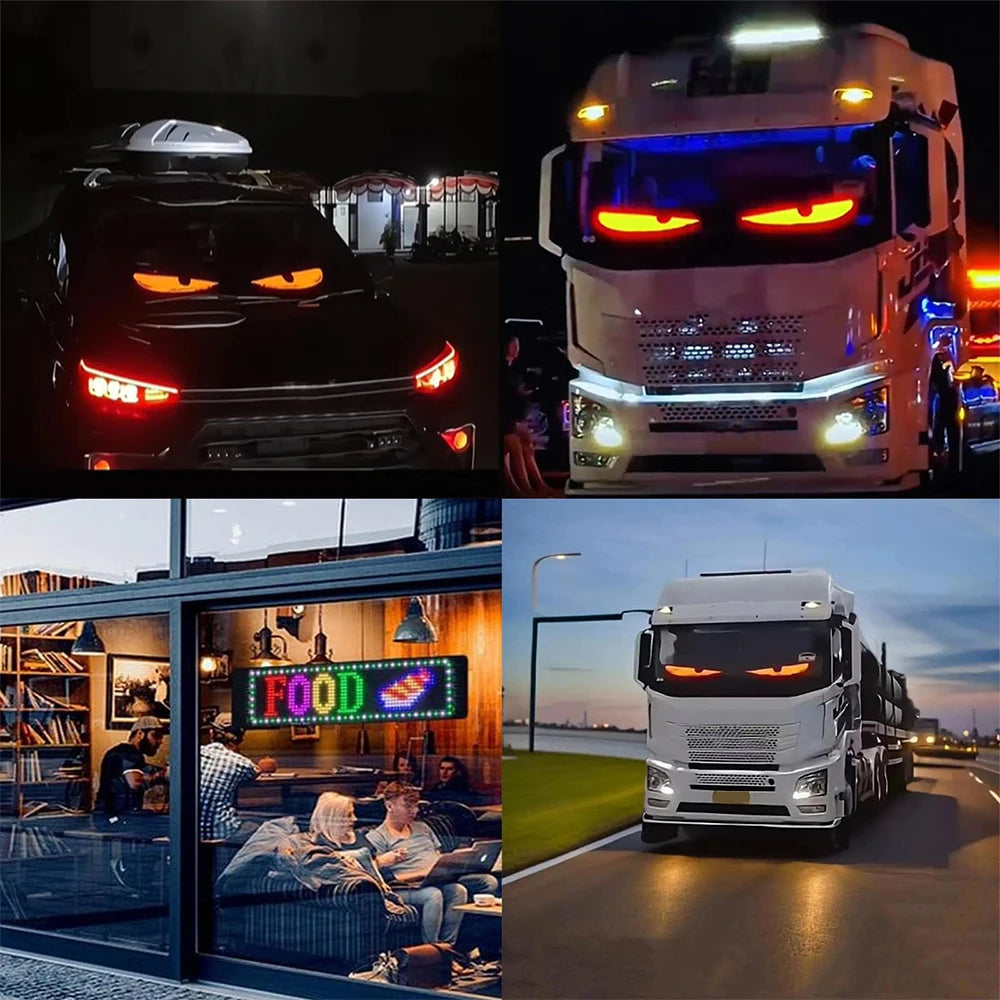Programmable LED Truck Sign with Remote Control for Custom Ads