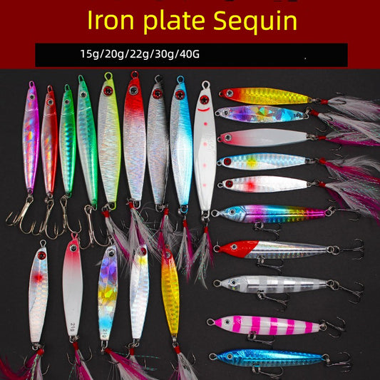 Liyang Sequin Iron Plate Lure for Effective Fishing 14g-40g